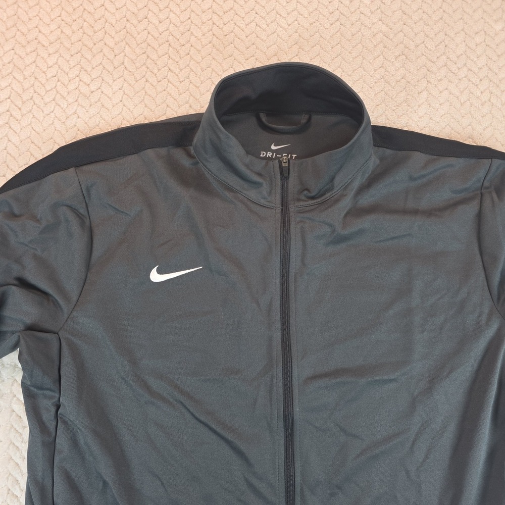 Nike Mens Dri-FIT Full Zip Track Jacket Gray Black APS070-062 Large - Picture 2 of 8